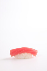 Tuna sushi , Japanese food isolated in white background