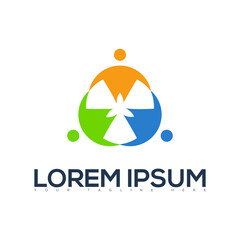 logo of three people holding hands