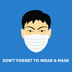 image of people wearing masks during the pandemic vector