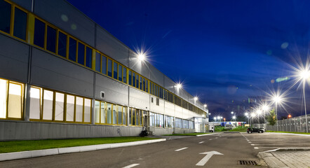 traffic in the city at night