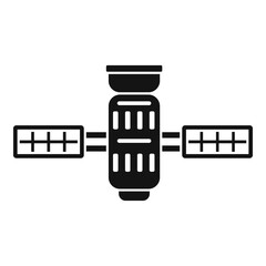 Communication satellite icon. Simple illustration of communication satellite vector icon for web design isolated on white background