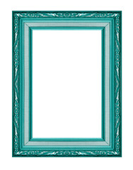 Antique golden frame isolated on white background, clipping path