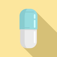 Prescription pill icon. Flat illustration of prescription pill vector icon for web design