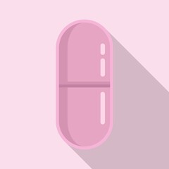 Antibiotic pill icon. Flat illustration of antibiotic pill vector icon for web design