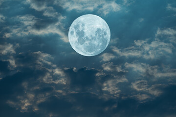 Naklejka na ściany i meble Full moon on the sky.