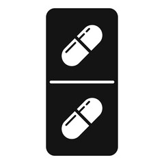 Medical pill icon. Simple illustration of medical pill vector icon for web design isolated on white background