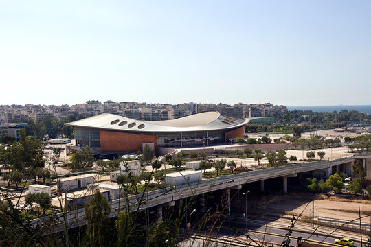Athens - View on Faliro Sports Pavilion Arena, indoor arena in Faliro Area.  It was the site of the 2004 Athens Summer Olympics 
