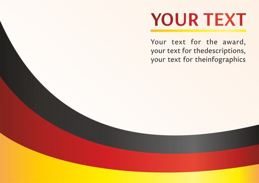 Flag of Germany,  template for the award, an official document with the flag of Federal Republic of Germany
