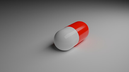 pills on white background