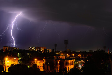 lightning in the city