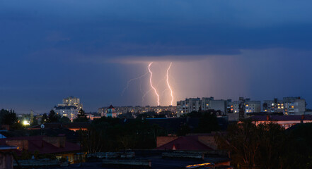 lightning in the city
