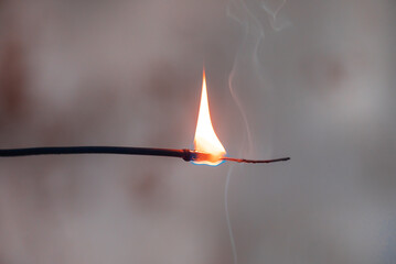 Risk of fire in the electrical cable