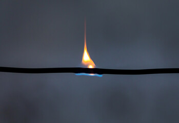 Risk of fire in the electrical cable