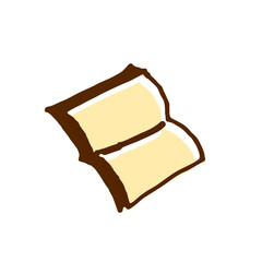 vector illustration of open book icon isolated on white background. hand drawn vector. doodle stationery for school, office, library, read, learn. modern scribble, simple sketching with pen. cartoon.