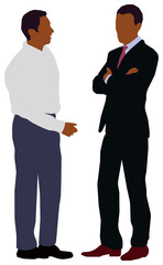 Black people (daily common life ) silhouette vector illustration / business person
