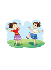 girls dancing