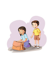 children talking
