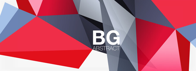 3d mosaic abstract backgrounds, low poly shape geometric design