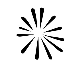 Doodle burst in vintage style on white background. Black vector hand drawn sketch illustration. Sun, starburst, sparkle, sunburst set. Line sparkle explosion. Marker handdrawn line. Retro spark shine