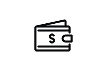 Gambling Outline Icon - Wallet