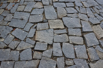 Naturpflastersteine  unregelmäßig verlegt 