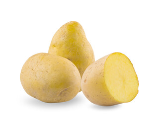 potatoes an isolated on white background
