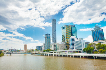 Fototapeta na wymiar Skyline of Australian city Brisbane