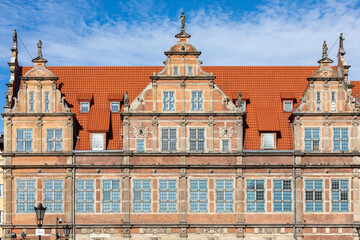 Obraz premium The Green Gate in Gdańsk, Poland, It is situated between Long Market (Dlugi Targ) and the River Motława