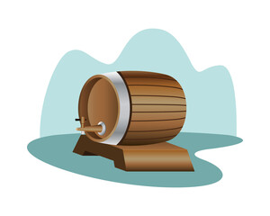beer barrel drink wooden icon