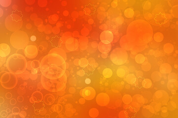 A festive abstract delicate golden yellow orange gradient background texture with glitter defocused sparkle bokeh circles. Card concept for Happy New Year, party invitation, valentine or other holiday