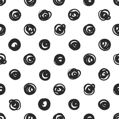 Seamless Polka dot background. Sketchy hand-drawn points vector seamless pattern. dots texture background. Freehand drawing vector. Wallpaper, paper, fabric, textile design
