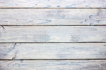Obraz premium White wood texture. View from above. Horizontal wooden planks.