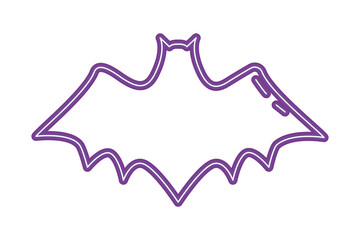 halloween bat flying neon style icon