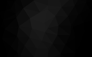 Dark Black vector triangle mosaic cover.