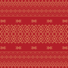 Seamless geometric background motif ulos batak. seamless traditional textile bandhani sari border. creative seamless indiant bandhani textures border design