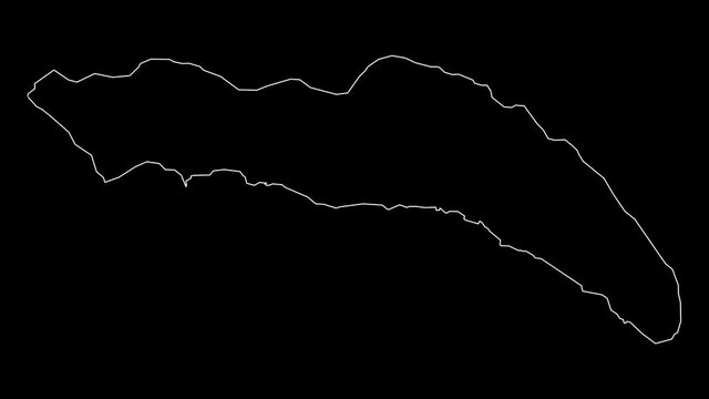 Anegada British Virgin Island map outline animation