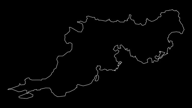 Tortula British Virgin Island map outline animation