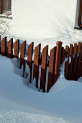 fence in the winter
