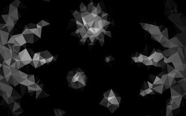 Dark Silver, Gray vector blurry triangle pattern.