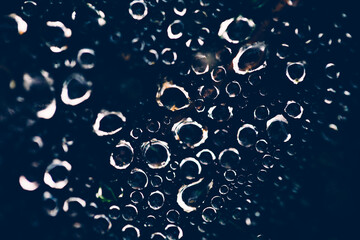 Blurred abstract image with raindrops. 