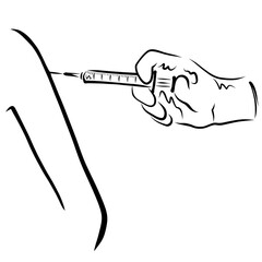 vaccine or injection is placed in the shoulder
