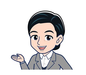 Middle-aged woman in a gray suit