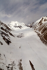 ghandoghoro la in k2 trek, aerial landscape of ghandoghoro la in baltoro reign Karakorum range, Pakistan 