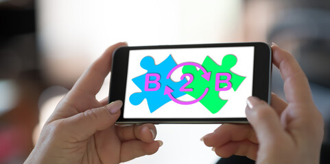 B2b concept on a smartphone