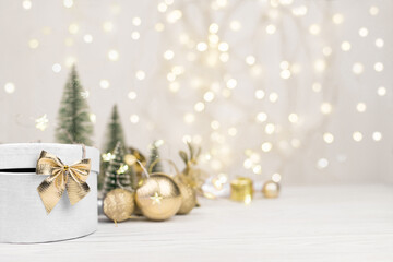 christmas background with christmas balls