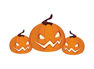 halloween pumpkins faces lanterns icons
