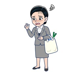 Middle-aged woman in a gray suit