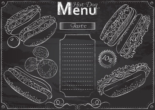 Chalk Board Hot Dog Images – Browse 2,457 Stock Photos, Vectors