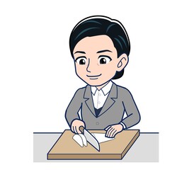 Middle-aged woman in a gray suit