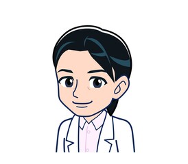 Young female doctor in a white lab coat